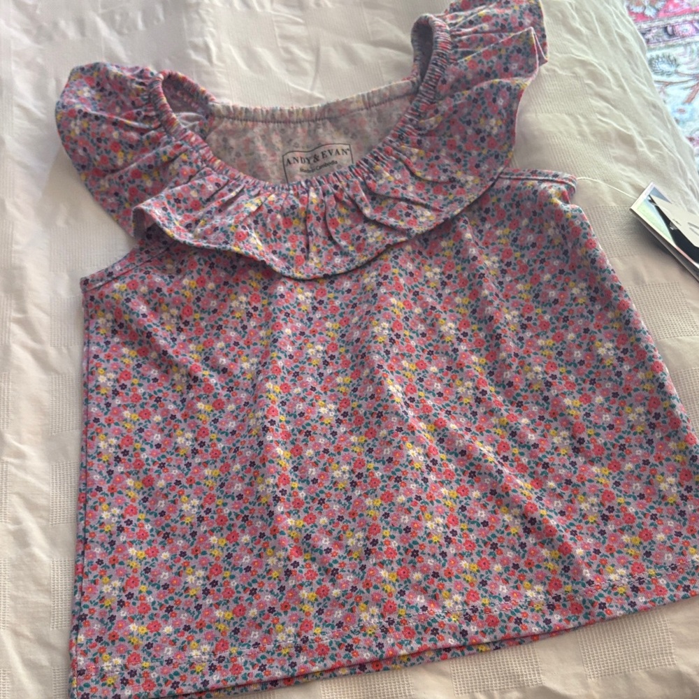 BNWT ANDY AND EVAN Floral Kids Top - Multicolor SIZE 4